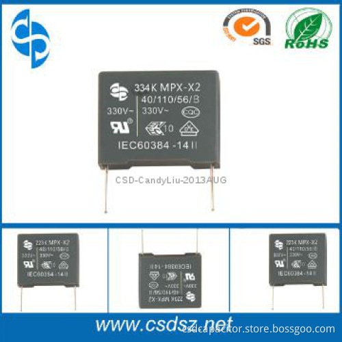 UL,VDE,ENEC,CQC,CB Certificated 330VAC X2 Capacitor